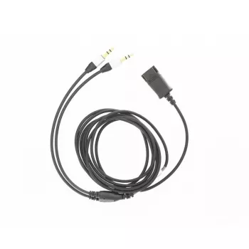 Garso adapterio kabelis Tellur QD į 2 × 3,5 mm lizdą, 2,2 m, juodas