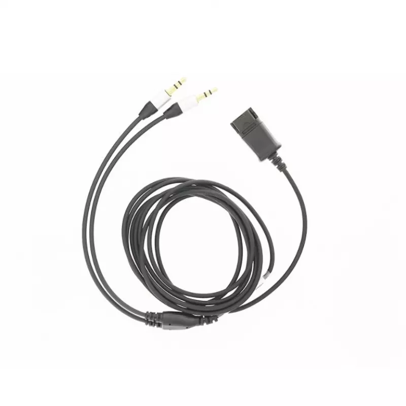 Garso adapterio kabelis Tellur QD į 2 × 3,5 mm lizdą, 2,2 m, juodas