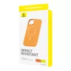 Magnetinis Telefono Dėklas iPhone 15 Plus Baseus Fauxther Serija (Oranžinis)