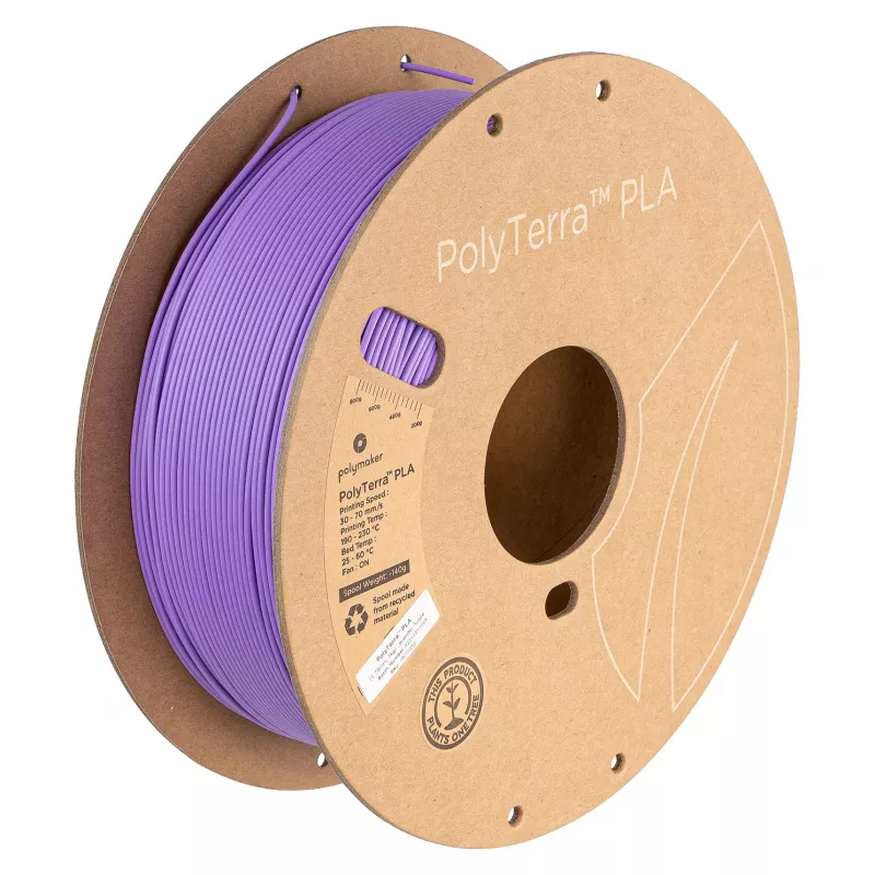 3D spausdintuvo filamentas Polmask PLA 1,75 mm Levandų violetinė, 1 kg ritė