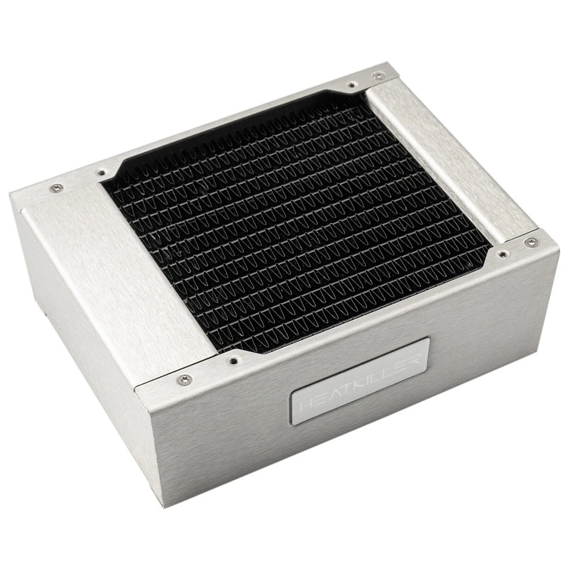 Radiatorius Watercool 24120 — žalvaris/varis/nerūdijantis plienas, 158×120×48 mm, 120 mm ventiliatorius