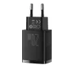 Vidinis USB greitasis įkroviklis Baseus CCXJ-B01 – 2 prievadai (USB-C PD 20W + USB-A QC3.0 18W), 100–240 V, juodas
