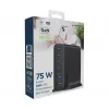 GEMBIRD mobiliojo prietaiso įkroviklis TA-UC-2A4C-PD75-01-BK — 75 W, 4× USB-C + 2× USB-A, PD ir QC3.0, 6 įrenginių vienu metu įkrovimas, 1,5 m laidas, juodas