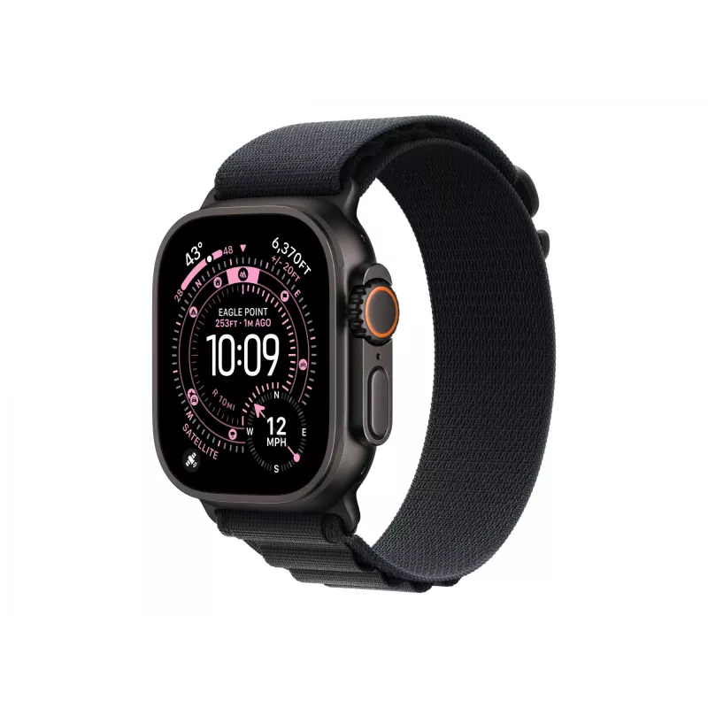 Juosta Apple MG9H4ZM/A išmaniajam laikrodžiui, juoda, titanas, poliesteris, spandeksas