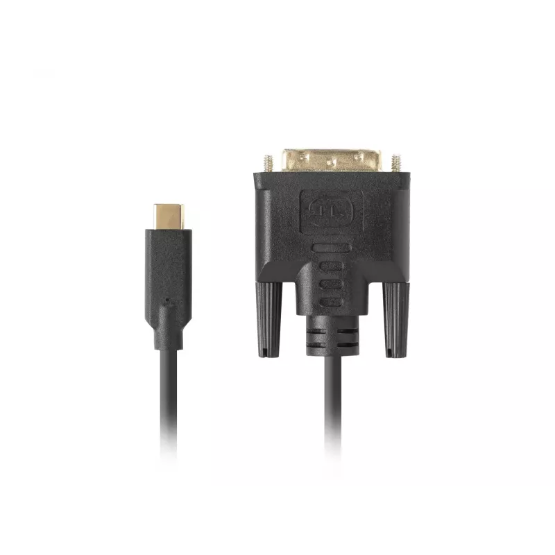 Vaizdo kabelio adapteris LANBERG CA-CMDV-10CU-0030-BK, USB Type-C į DVI-D, 3 m, juodas
