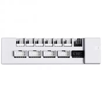USB ir PWM šakotuvas „Lian Li EDGE HUB EG-HUB01W“ — 4× USB, 6× PWM, baltas