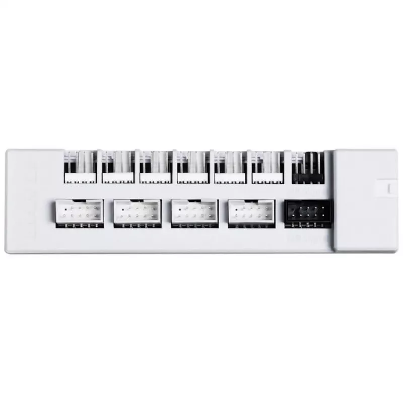 USB ir PWM šakotuvas „Lian Li EDGE HUB EG-HUB01W“ — 4× USB, 6× PWM, baltas