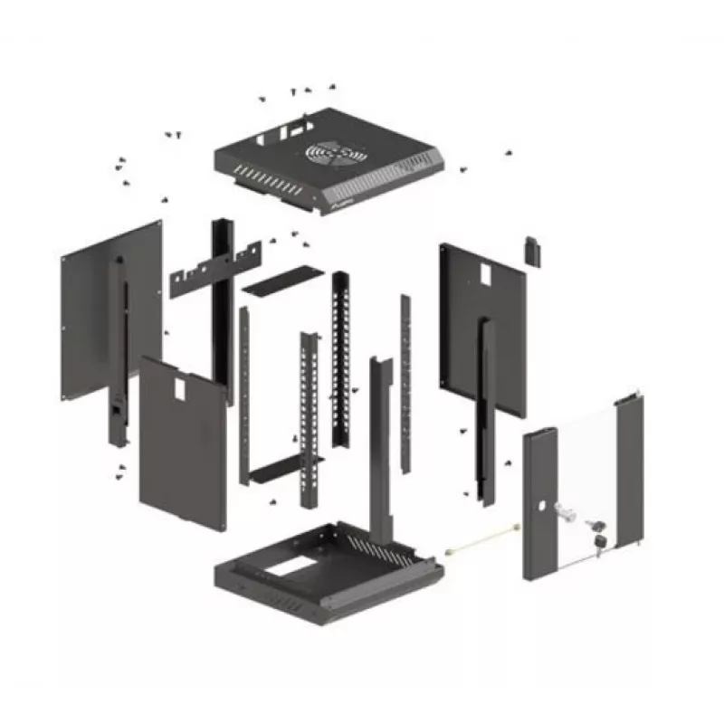 Wall mounted rack Lanberg WF11-3306-10B 6U Juoda 30 kg capacity
