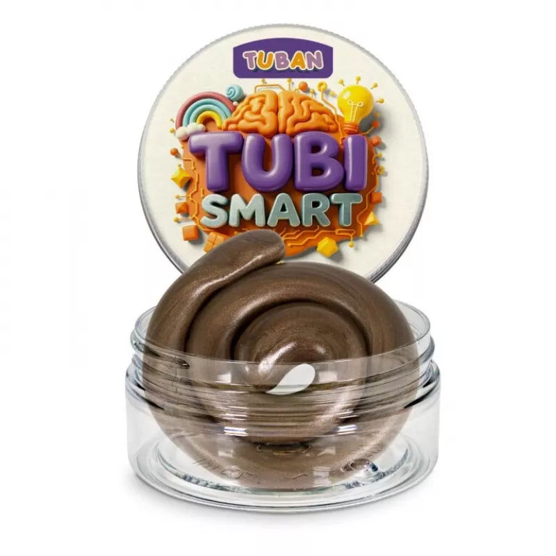 Modeliavimo molis TUBAN TUBI SMART – UPS! 50 g, rudas, vaikui, 95×35×165 mm