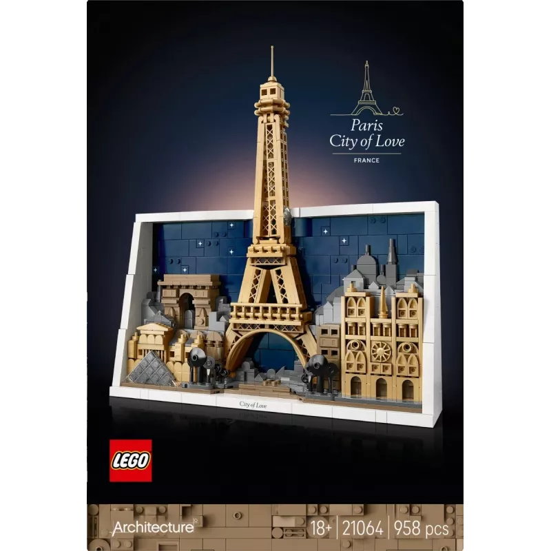 LEGO ARCHITECTURE 21064 Paris – Meilės miestas