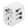 Keliautojo adapteris GEMBIRD TPA-EU2A1C15-01-W — 15 W, E tipo kištukas, 2× USB-A + 1× USB-C, 100–250 V