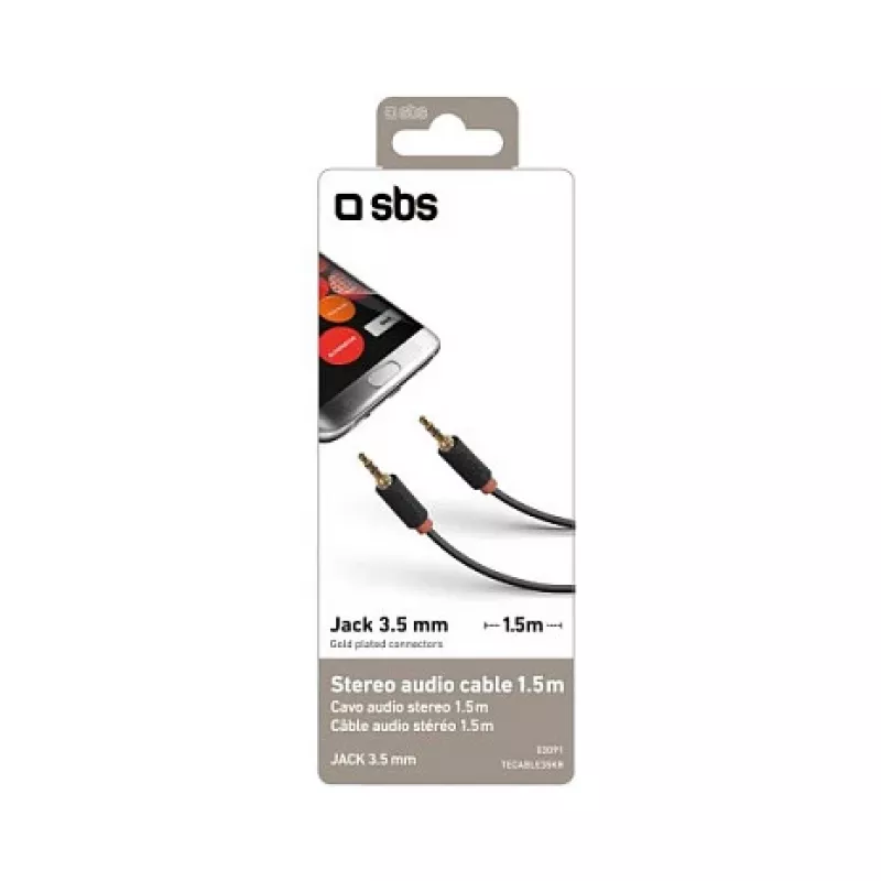 Sbs TECABLE35KR ryšio priedas, juodas