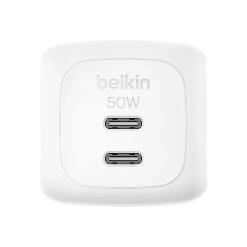 Sieninis įkroviklis Belkin WCH019KQWH 50W dvigubas USB-C PD PPS