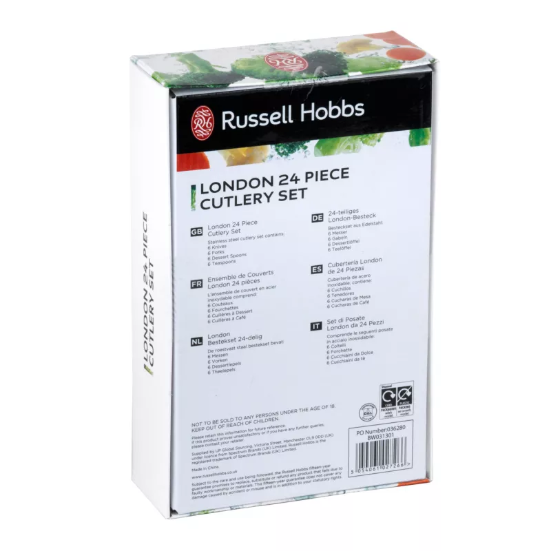 Stalo įrankių rinkinys Russell Hobbs BW031302EU7 — 24 dalių nerūdijantis plienas