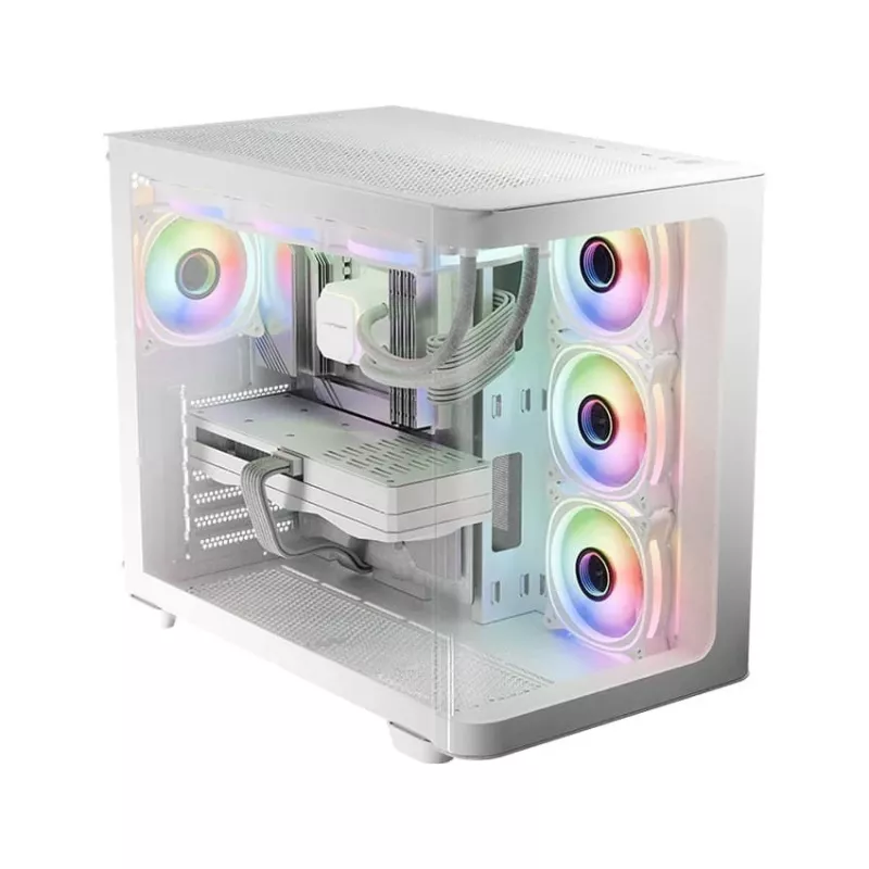 Kompiuterio korpusas Midi LC-Power Gaming 8001W Pro-Storm Light, ATX, juodas