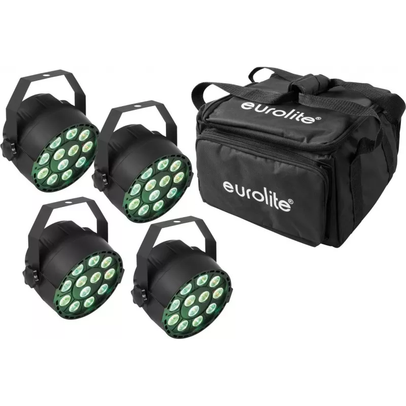 EUROLITE 4x LED PARty TCL Spot + minkšto krepšio rinkinys (20000540)