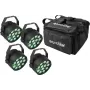 EUROLITE 4x LED PARty TCL Spot + minkšto krepšio rinkinys (20000540)