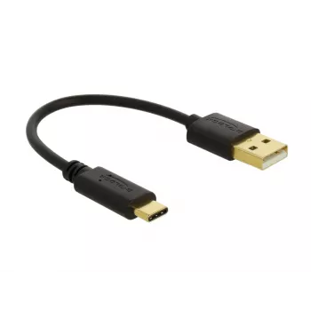 DeLOCK USB įkrovimo laidas Type-A į USB Type-C 15 cm juodas