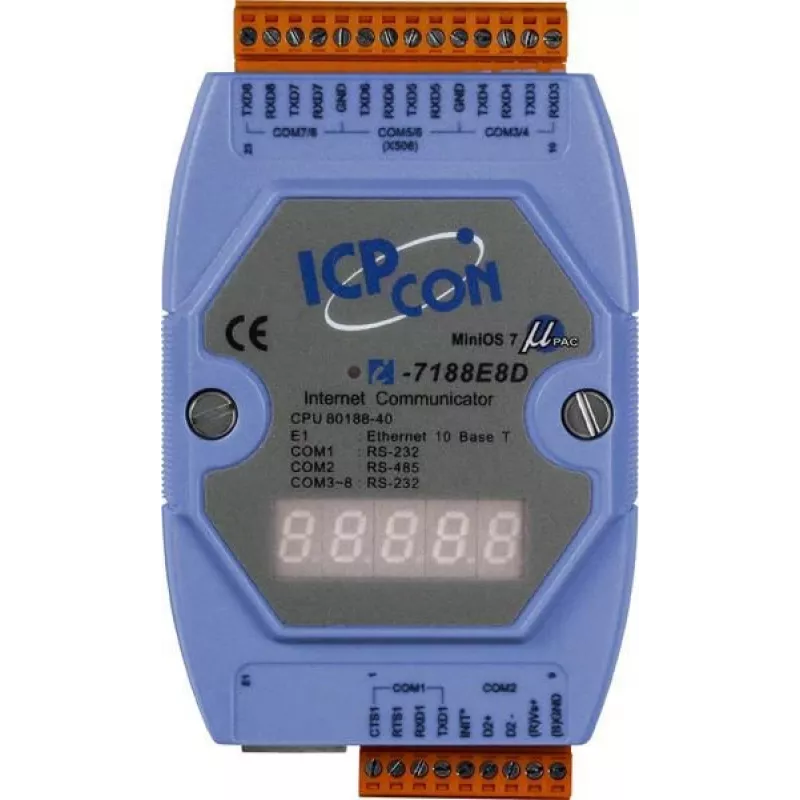 ICP CON, 7xRS232+1xRS485+DISPL