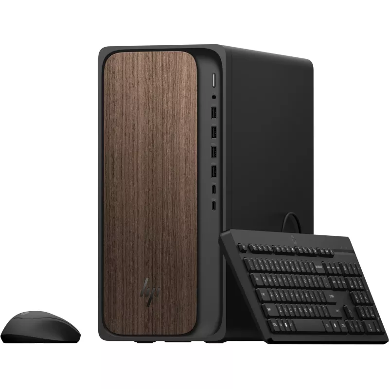 HP OmniDesk AI PC M03-0475ng Core Ultra 7 265 16GB/1TB SSD Windows 11 Dark Wood - klaviatūros išdėstymas gali būti vokiškas