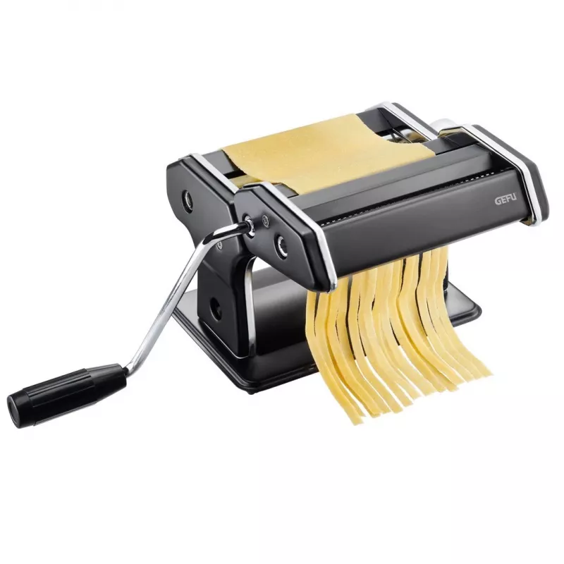 Rankinė makaronų mašina GEFU GF89426 — lazanijai, tagliatelle, tagliolini; nerūdijantis plienas ir plastikas; 205×200×155 mm