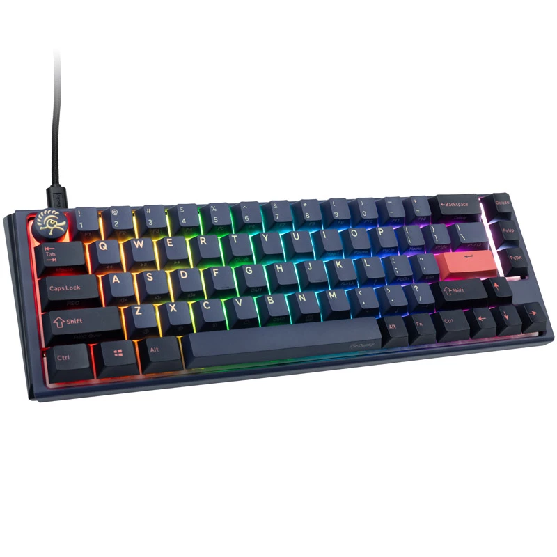 Ducky One 3 SF klaviatūra, Gaming, USB, QWERTY, anglų, mėlyna