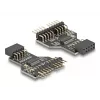 DeLOCK 60045 kabelio lyties keitiklis 9 kontaktų USB 2.0 2 x 9 kontaktų antraštė Juoda