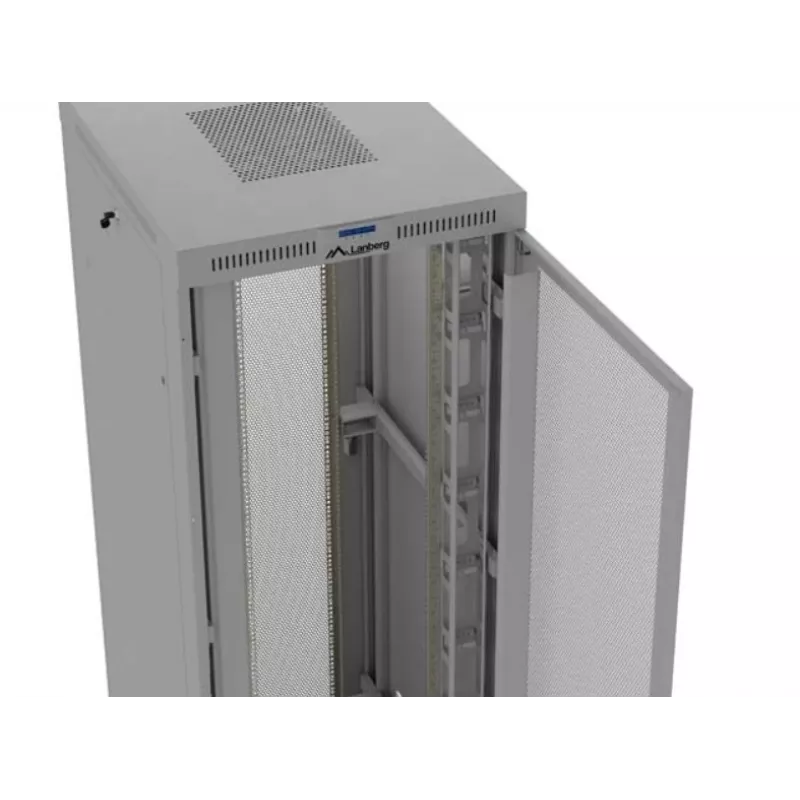 19 inch Rack Cabinet LANBERG FF01-8047-23SL 47U 800x1200 mm Pilka Perforated Doors