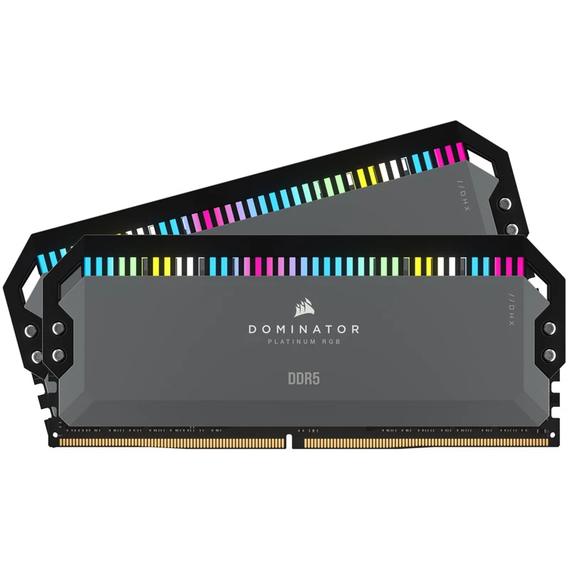Corsair Dominator Platinum RGB, DDR5-5600, CL36, AMD EXPO - 32 GB Dual-Kit, pilka