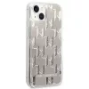 Karl Lagerfeld KLHCP14MLMNMS iPhone 14 Plus 6.7 kietas dėklas sidabrinis/sidabrinis Liquid Glitter Monogram