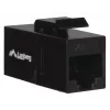 LANBERG KSU6-3000 keystone modulis — Cat6 U/UTP RJ-45 jungtis (moteriška) į RJ-45 jungtį (moteriška), plokščia konstrukcija, juodas