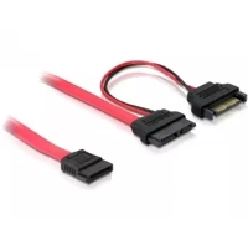 SATA kabelis DeLOCK 84418 0,5m raudonas