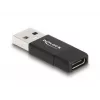 DeLOCK 60001 kabelio lyčių keitiklis USB A USB C juodas