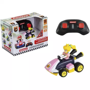 RC transporto priemonė CARRERA Mario Kart Mini Peach 2.4GHz — nuotolinio valdymo žaislinis automobilis, licencijuotas personažas, kompaktiško dydžio