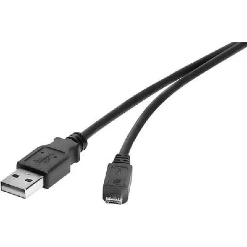 USB 2.0 kabelis Renkforce 1574809, 3 m, juodas, A–A duomenims ir įkrovimui
