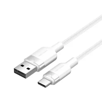 USB 2.0 A – USB-C laidas Vention CTNWH 3A 2 m baltas
