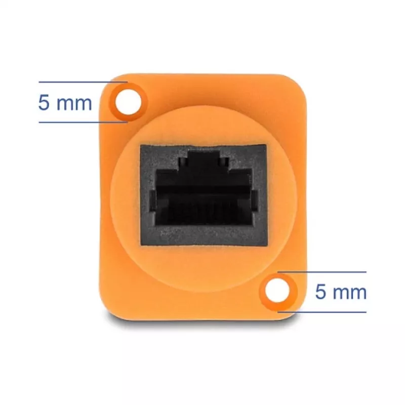 DeLOCK tinklo kabelis 90804 0,3 m Cat5e U/UTP RJ-45 Juoda Oranžinė