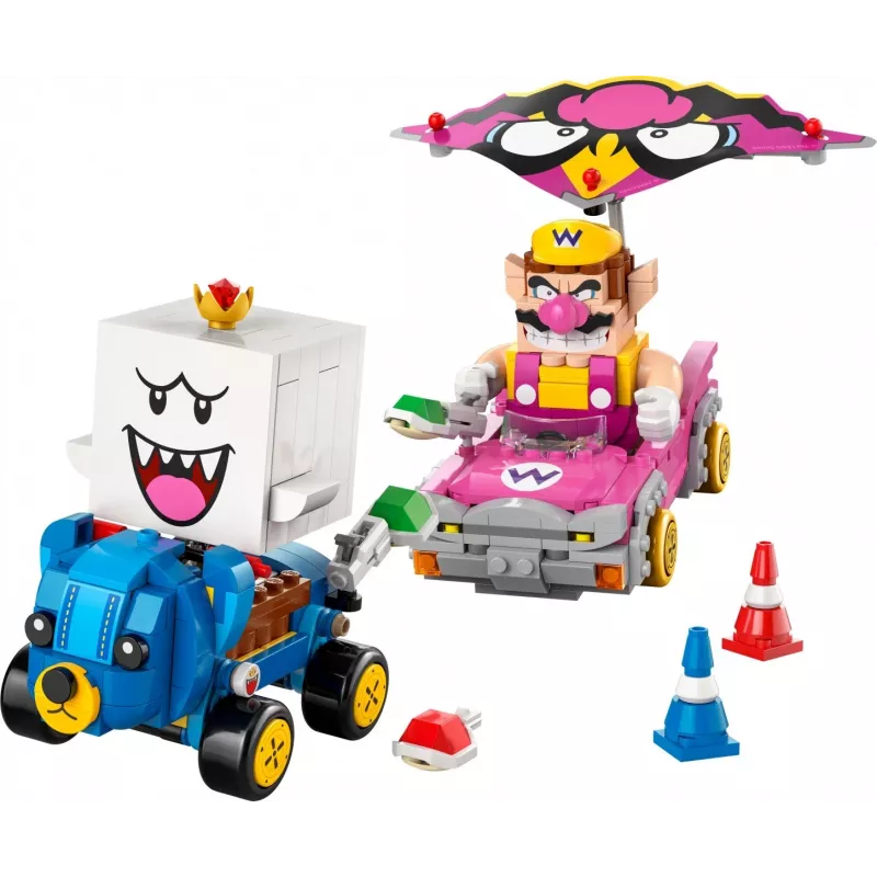 LEGO konstrukcinis žaislų rinkinys 72038 Super Mario Mario Kart Wario King Buu Huu – personažų figūrėlės ir trasos elementai