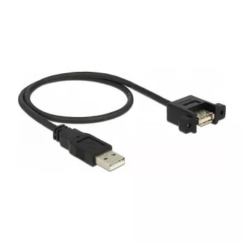 USB laidas DeLOCK 85461 USB 2.0 0,5 m juodas