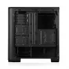 PC Case MODECOM Oberon Pro Midi Tower — juoda, palaiko ATX/microATX/ITX, 7 išplėtimo lizdai, iki 395 mm GPU, 5 HDD/3 SSD vietos