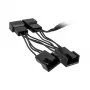 Ventiliatoriaus skirstymo laidas Kolink 1-į-4 PWM 35 cm, 4 kontaktų PWM į 4×4 kontaktų PWM + SATA