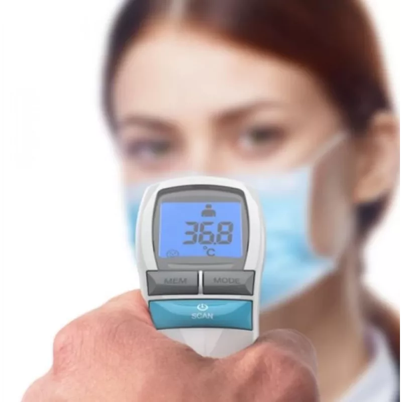Bekontaktis infraraudonųjų spindulių termometras HoMedics TE-200-EEU — greitas, bekontaktis matavimas suaugusiesiems ir vaikams