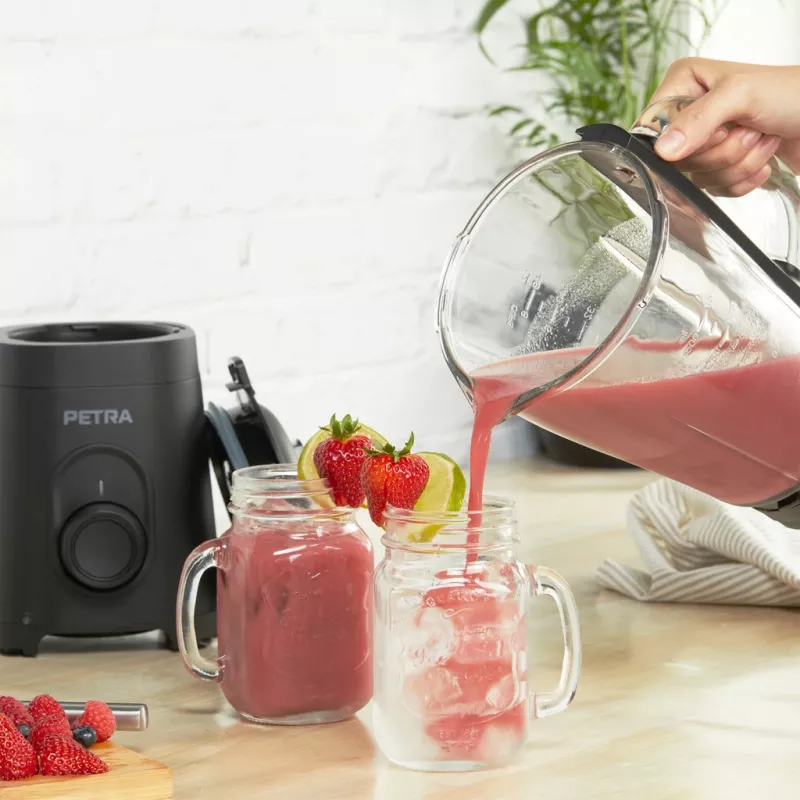 Blender Glass Jug Petra PT5531MBLKVDE Juoda