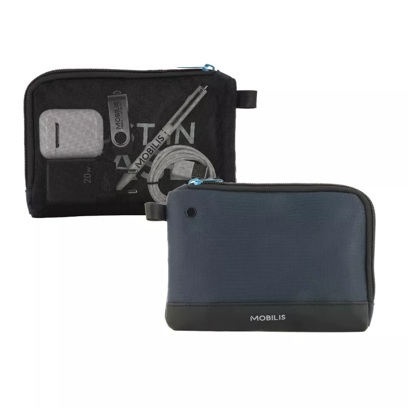 Rankinė / kuprinė Mobilis 005038 juoda mėlyna unisex užtraukiama