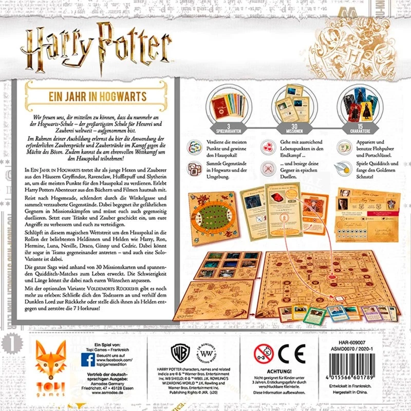 Harry Potter: Ein Jahr in Hogwarts, stalo žaidimas
