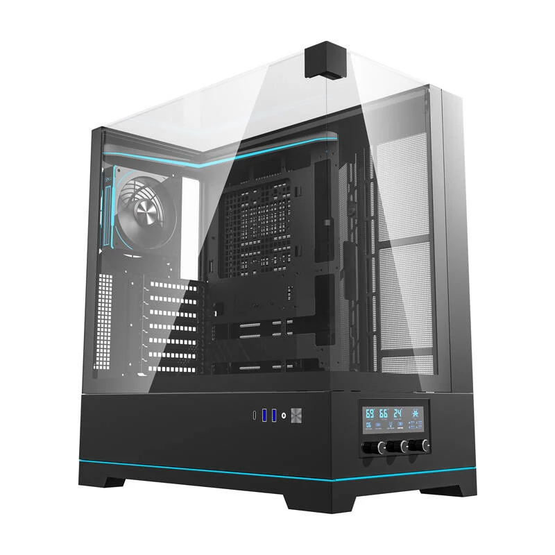 Darkflash DY450 PRO kompiuterio korpusas (juodas) + 1 ventiliatorius