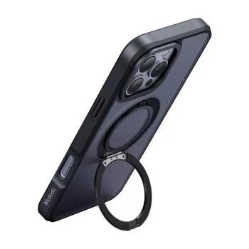 Apsauginis MagSafe dėklas Mcdodo PC-4933, skirtas iPhone 16 Pro Max, su integruotu stovu, juodas