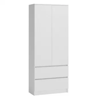 Wardrobe Top E Shop SZAFA MALWA B 5 lentynos 2 varstomos durys balta 900×500×1800 mm