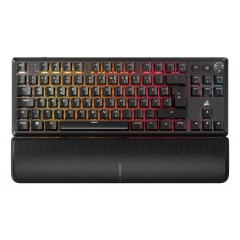 Corsair K70 CORE TKL klaviatūra Skirta žaidimams USB + radijo dažnio belaidė + „Bluetooth“ QWERTZ vokiečių k. juoda