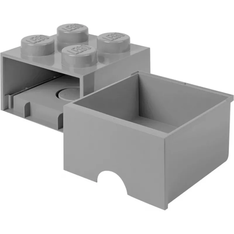 Room Copenhagen LEGO Storage Brick Drawer 4 – tamsiai pilkas, sukraunamas plastikinis stalčius žaislams ir smulkiems daiktams
